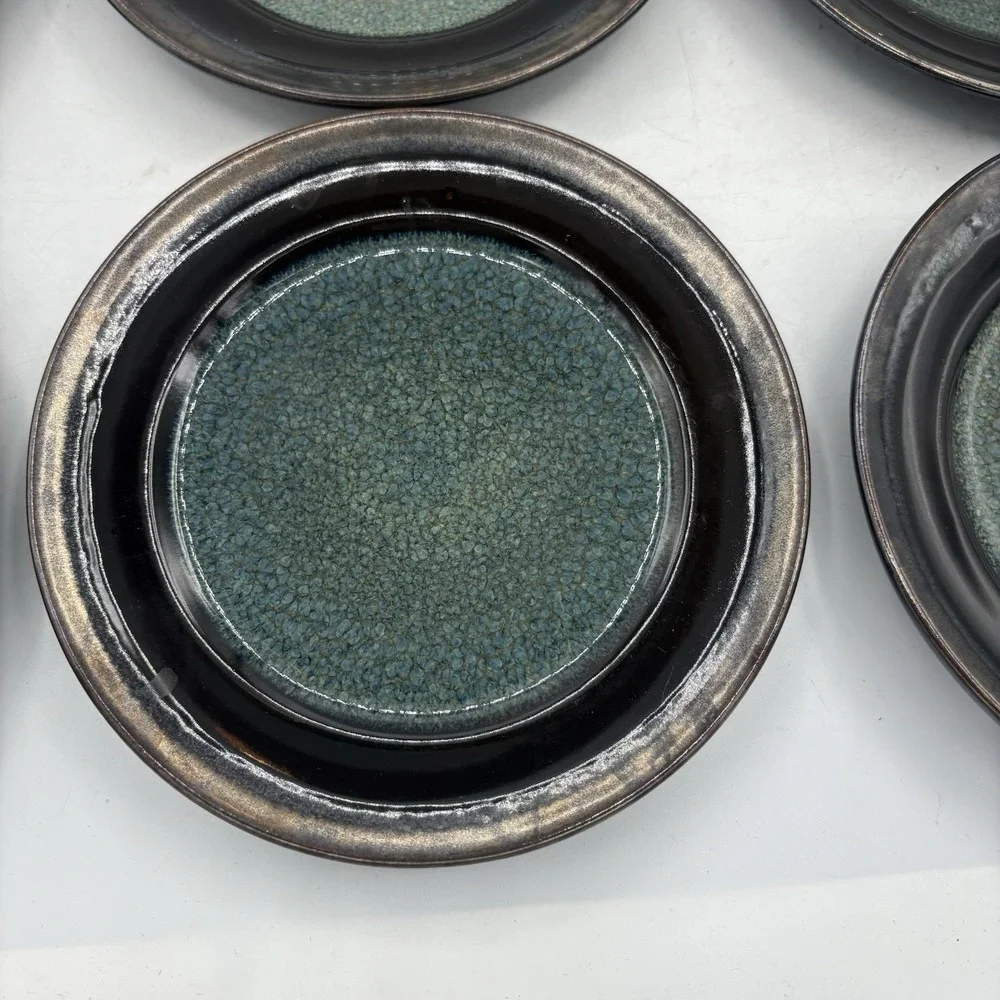 Mikasa‎ Gourmet Basics Dessert Bread Plates Jade Stoneware 6 1/8